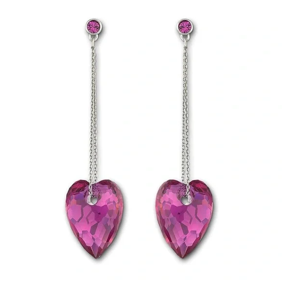 Swarovski Nectar Fushia Pierced Earrings 1076320 - Picture 1 of 5